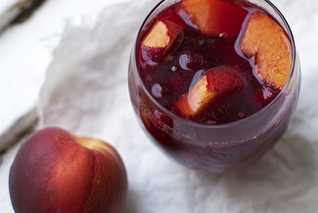 Вино красное с фруктами