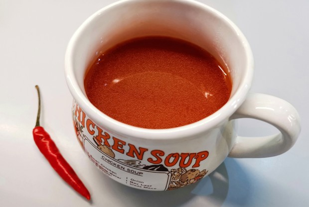 Восточный темный куриный бульон