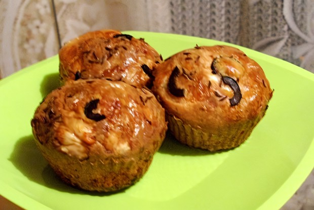 Воздушные сырные кексы на творожном тесте