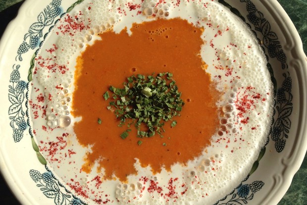 Воздушный суп-пюре из креветок