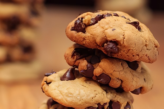 Воздушное печенье с шоколадом