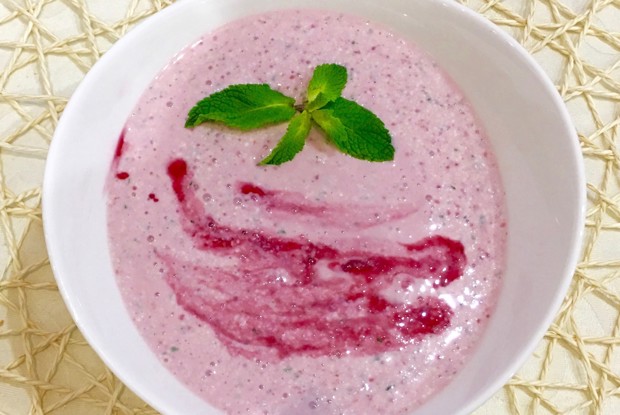 Йогурто-творожный завтрак с мятой