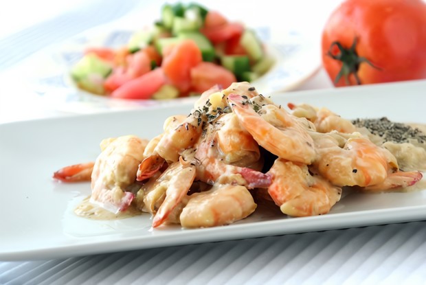 Закуска из ароматных креветок с японским майонезом