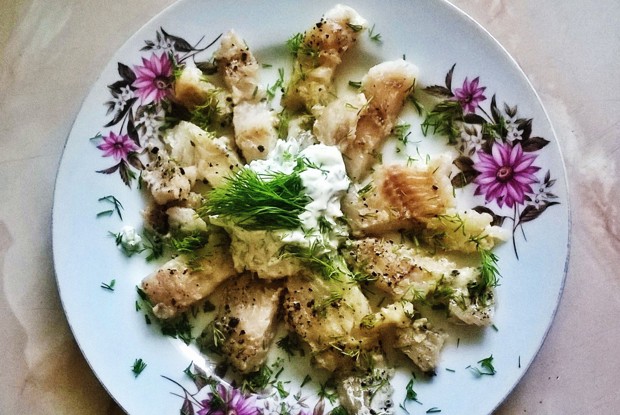 Закуска из филе минтая