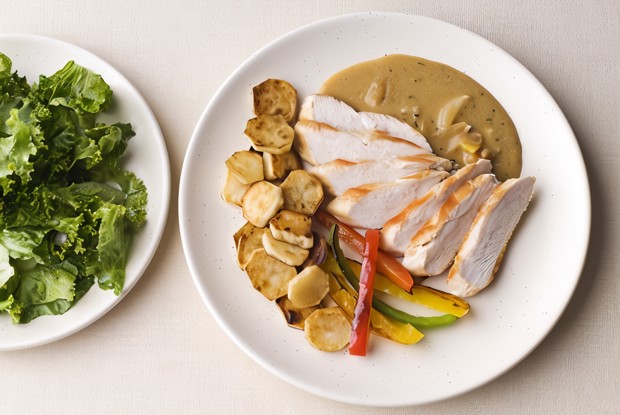 Закуска из индейки с рыбным соусом