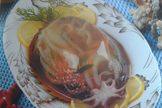 Заливное из кальмаров