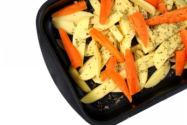 Запеченые овощи в лимонном соке со шнитт-луком