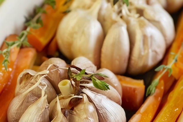 Запеченый чеснок с орегано