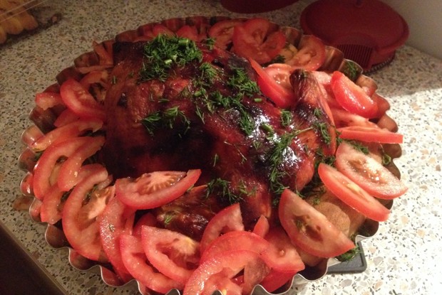 Запеченная курица с картофелем