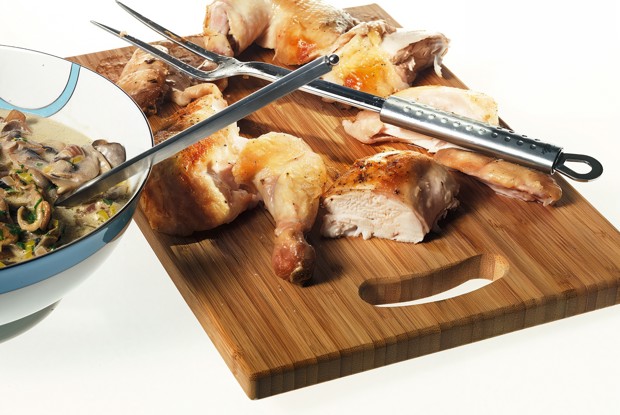 Запеченная курица с овощами