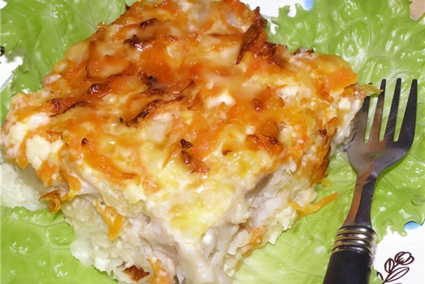 Запеченная в духовке рыба под майонезом