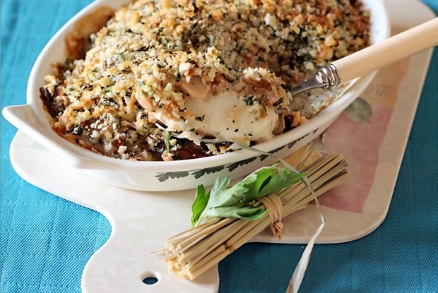 Запеченная треска с зеленью