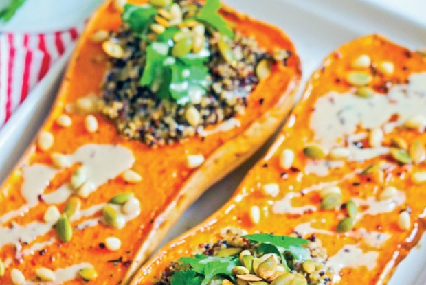 Запеченная тыква с киноа