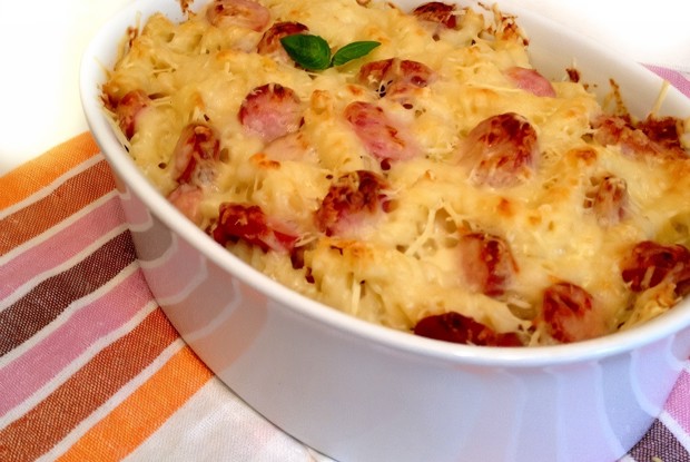 Запеченные макароны в сливочном соусе