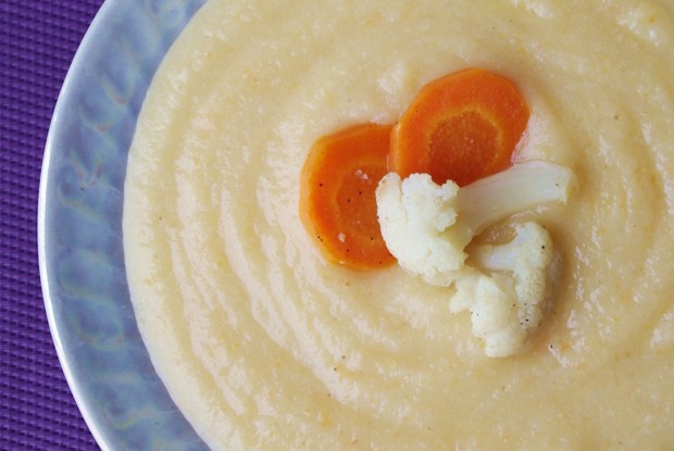 Запеченный крем-суп из цветной капусты