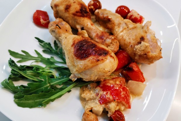 Запеченные куриные голени