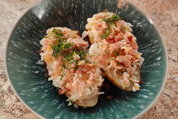 Запеченный картофель с беконом