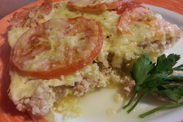 Запеканка из кабачков и фарша индейки