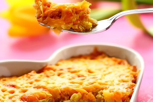 Запеканка из курицы, приготовленная в микроволновой печи