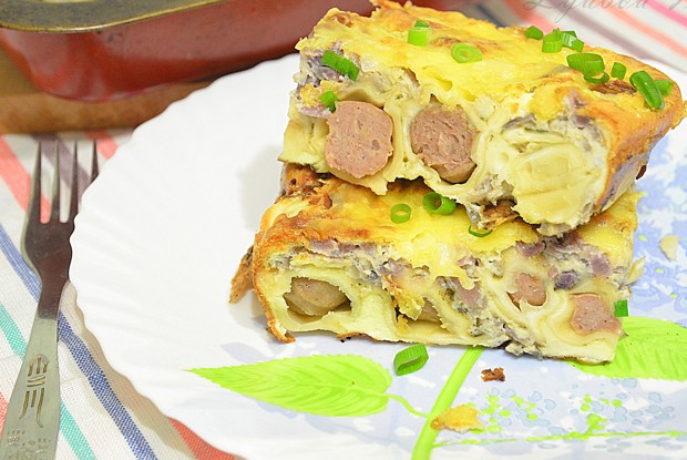 Запеканка из пельменей