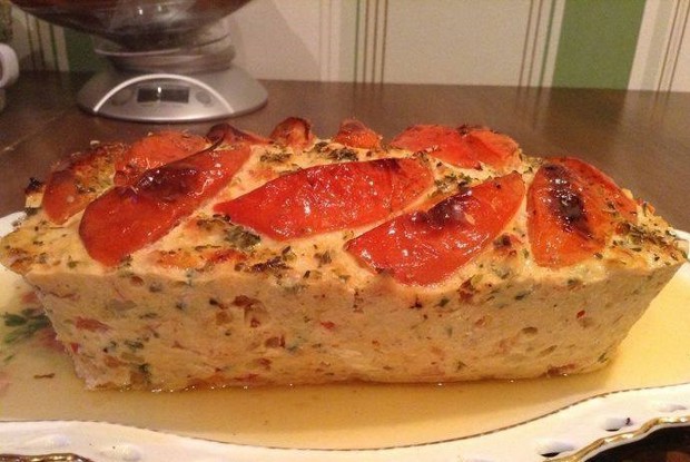 Запеканка из телятины и индейки с помидорами