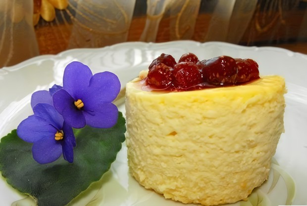 Запеканка из творога со сгущенным молоком