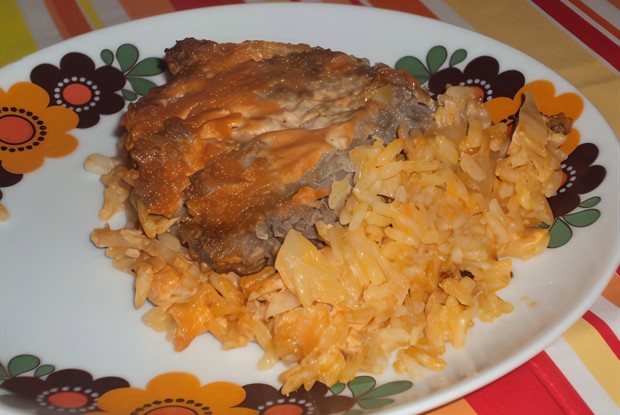 Запеканка с капустой и рисом