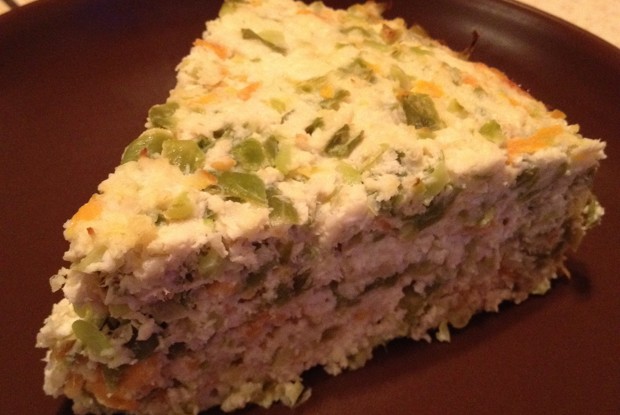 Запеканка с куриным филе, овощами и фасолью