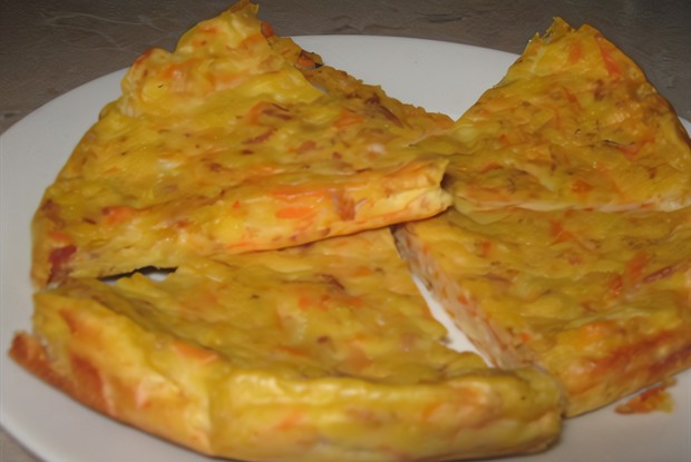 Запеканка с морковью и ветчиной