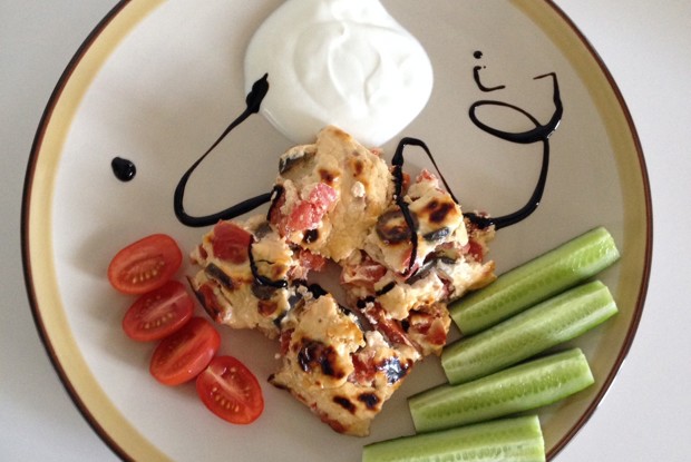 Запеканка творожная с овощами