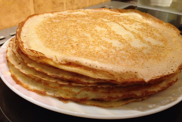 Заварные блины на кефире