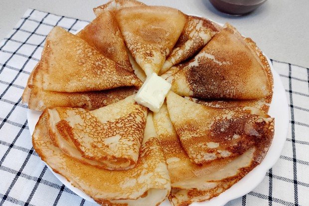 Заварные блины на кефире