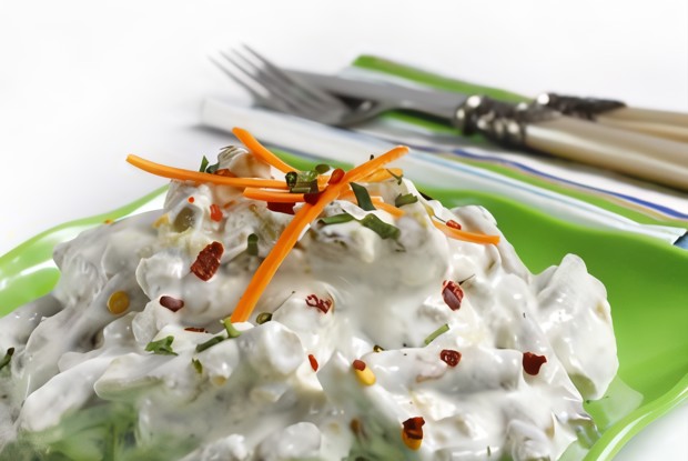 Зеленая фасоль с чесночным кремом