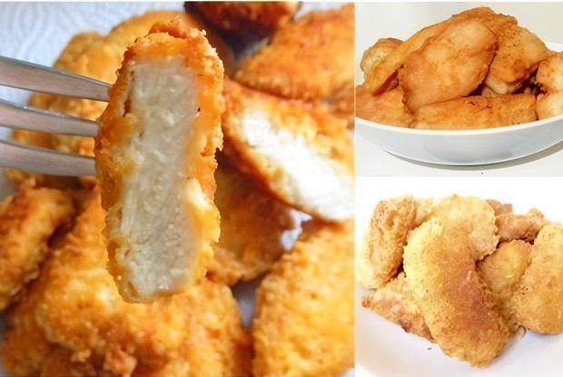 Жареная куриная грудка под соусом бешамель