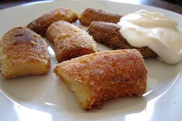 Жареные бананы в сметане