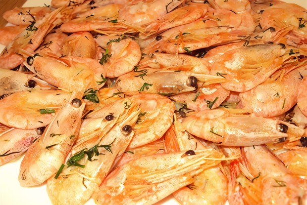 Жареные креветки к пиву