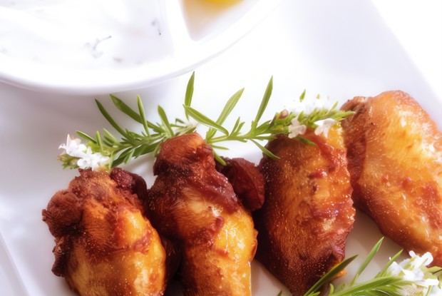 Жареные куриные крылышки с медом и соевым соусом