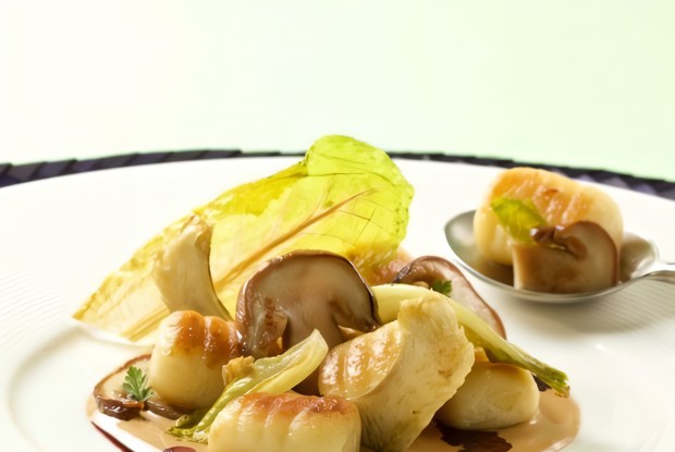 Жареные ньокки в соусе из горгонзолы с грибами