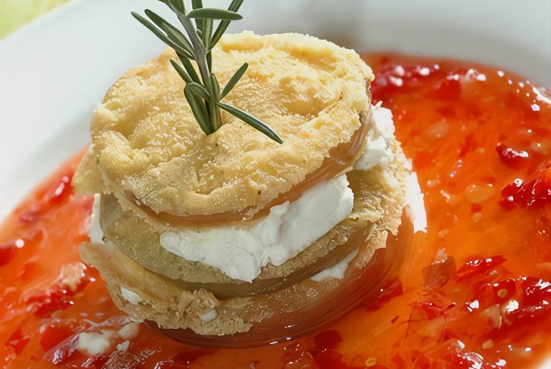 Жареные зеленые помидоры в панировке