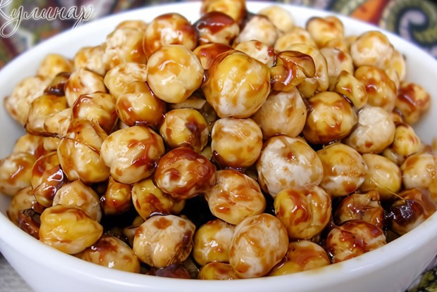 Жареный нут в соевой глазури