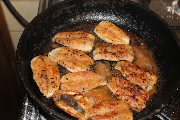 Жареное филе салаки