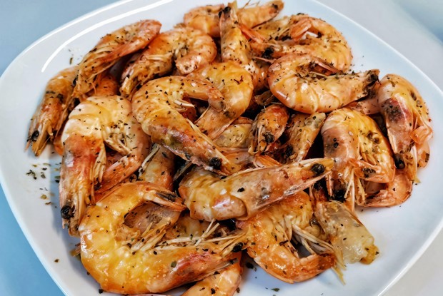 Жареные королевские креветки XXL
