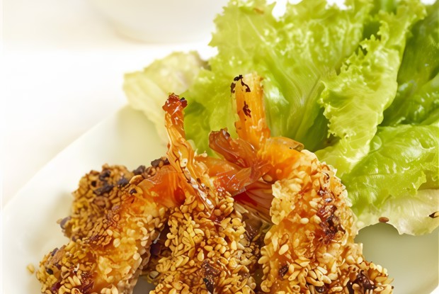 Жареные креветки «Пять специй»