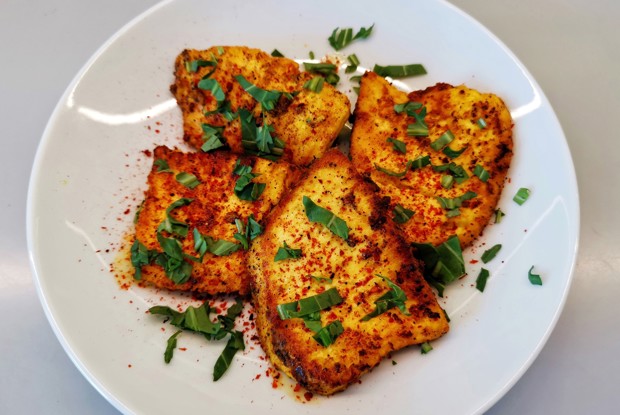 Жареный адыгейский сыр карри