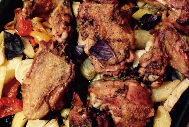 Жаркое из курицы с овощами