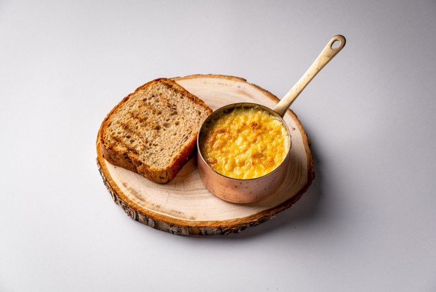 Жюльен с белыми грибами и языком