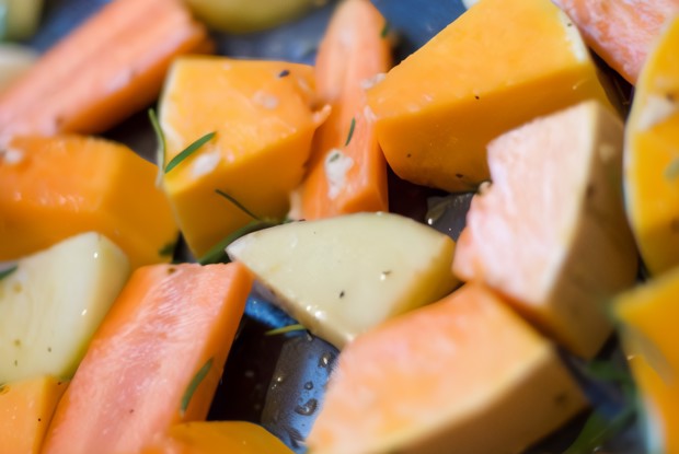 Зимние овощи, запеченные в духовке