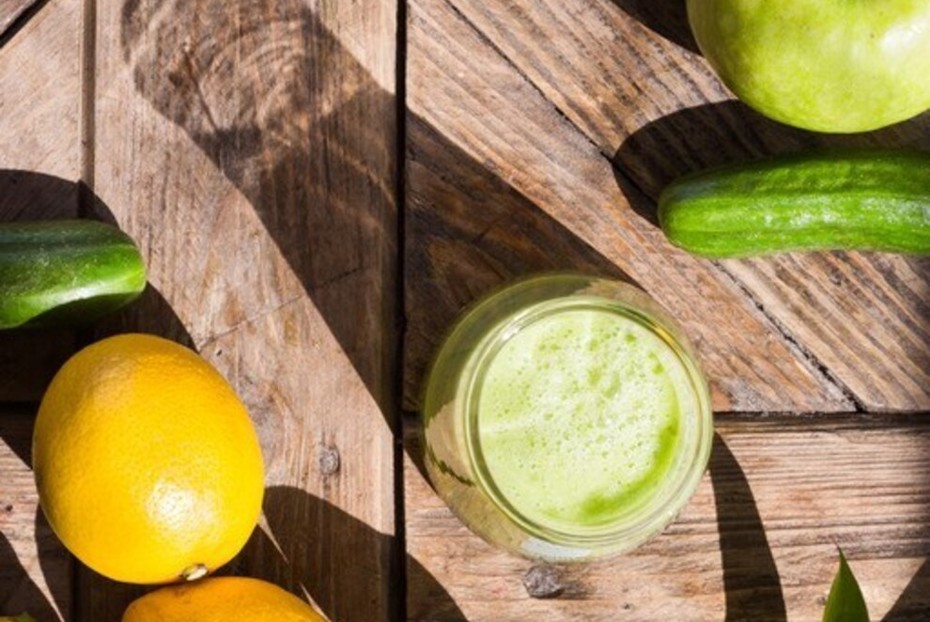 Фото рецепта Алоэ с огурцом и яблоком