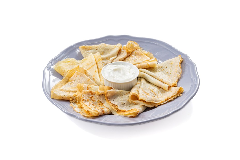 Фото рецепта Блины на кефире с дырочками