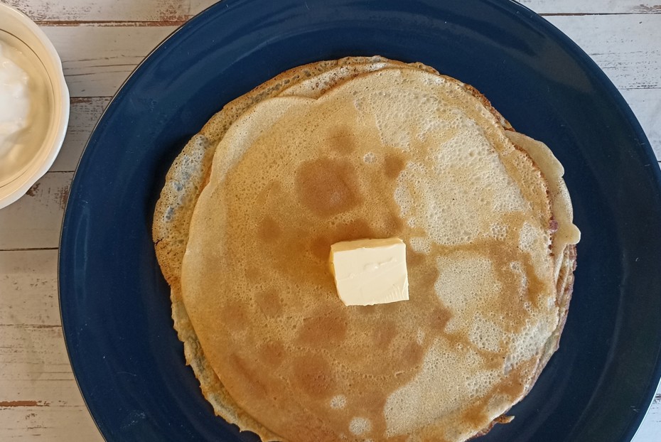 Фото рецепта Блины на сыворотке